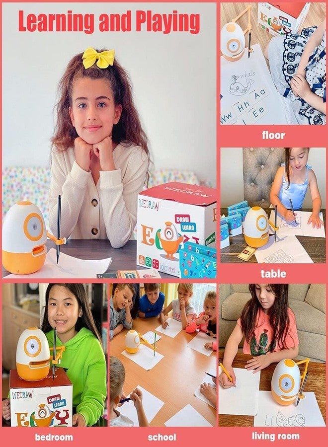 Drumstone (𝗦𝗽𝗲𝗰𝗶𝗮𝗹 𝟭𝟬 𝗬𝗲𝗮𝗿𝘀 𝗪𝗮𝗿𝗿𝗮𝗻𝘁𝘆) Smart Drawing Robot for Kids - Learn Writing, Spelling & Math | Interactive Tracing & Creativity Toy | Fun Early Education Gift for Learning - Image 3